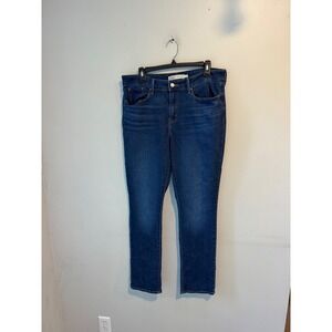 Signature Levi Strauss Gold Label Mid Rise Straight Leg Jeans Dark Wash Size 12